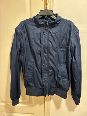 Quail Run Vintage 90s Navy Men’s Windbreaker Outdoor Jacket XL